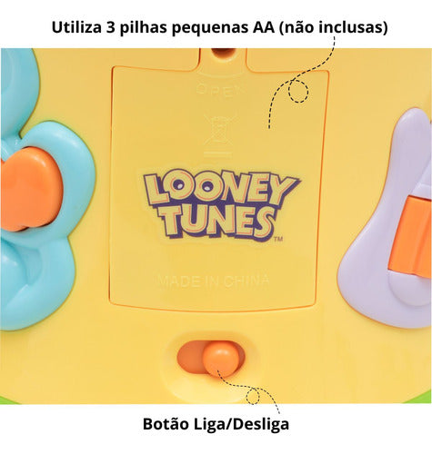 Brinquedo Tamborzinho Looney Tunes Baby - Som E Luz 4