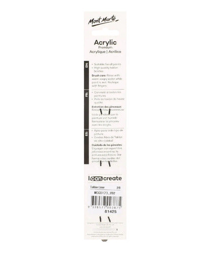 Mont Marte Professional Acrylic Liner Brush No. 2/0 1