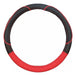 Iael Steering Wheel Cover Synthetic Leather Black Red 0