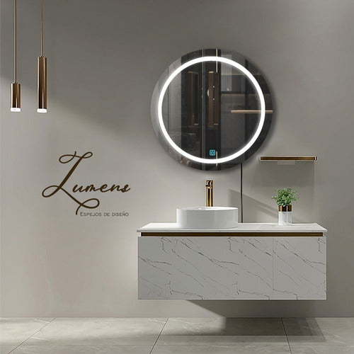 Lumens Touch Digital Round LED Bathroom Mirror - 70cm 4