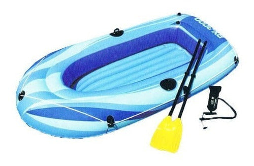 Bestway Inflatable Pool Boat for Campsite Fun with Paddles 0