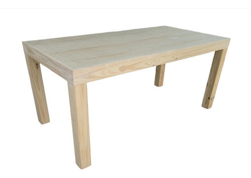 AnaMar Home Asia Table with 4 x 4 Pine Legs, 2.00 x 0.90, Unfinished 1