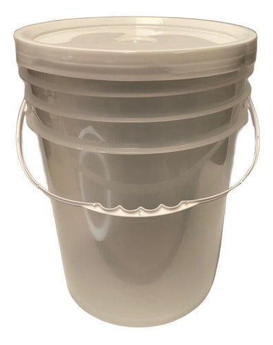 Shopdyf 10 Plastic Buckets 20 Liters White with Lid for Solids 1