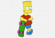 Bart Simpson Figure Skateboarding - Homero Lisa Marge 4