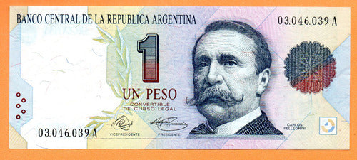 1992 Billete 1 Peso Convertible Bottero 3001 - Excellent Condition 0