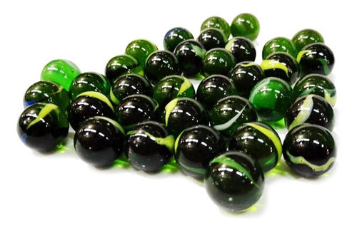 Pack of 100 Glass Marbles Balls Canicas Kaosimport 5