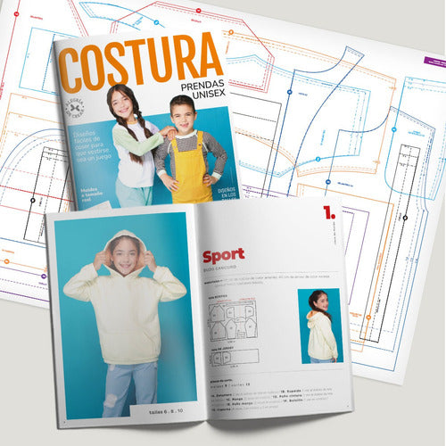 6 Revistas Costura Fácil Niños Moldes Reales + Organizador 1