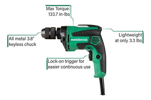 Metabo HPT D10VH2 38 7Amp EVS Drill 2