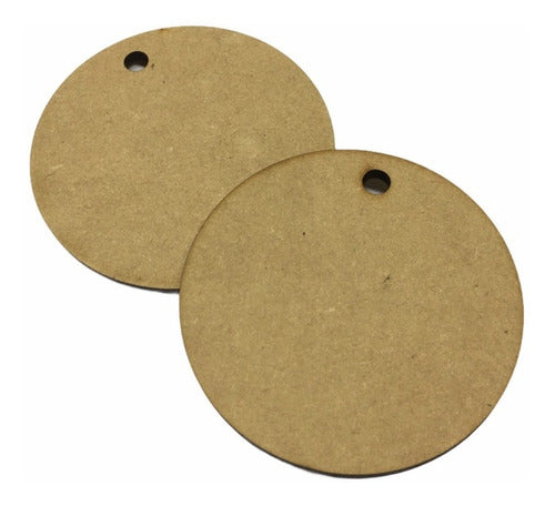 100 Círculos Llavero Mdf 6cm Diam. 3mm Espesor Con Agujerito 1