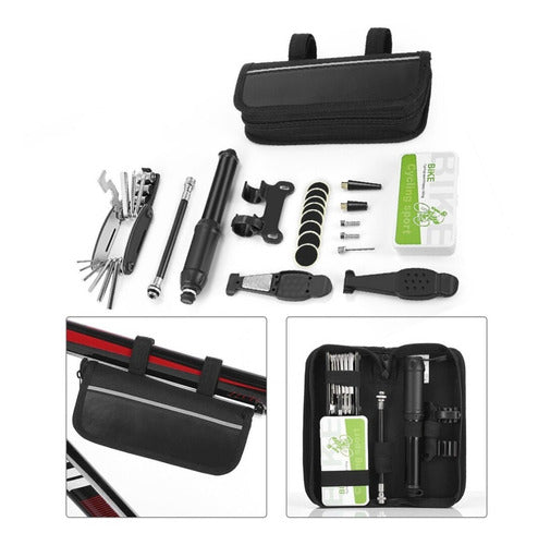 MAS Accesorios Bicycle Tool Kit with Inflator Repair 2