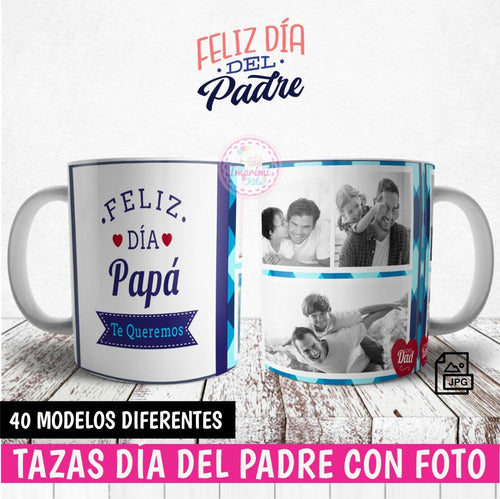 40 Plantillas Tazas Día Del Padre Marco Para Fotos Sublimar 2