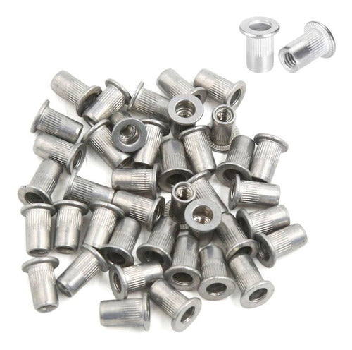 Eurotech Aluminum Ribbed Body Nut Rivets M12 X 25 0