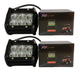 Set of 2 6 LED 18W 12V-24V Auxiliary Lights for Motorcycle 4x4 3