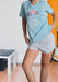 Summer Sale Short Sleeve Striped Pajama Set by Bianca Secreta 5