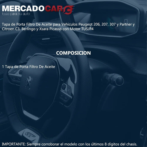 Oil Filter Cap Peugeot 207 1.4 8v - 2013 1
