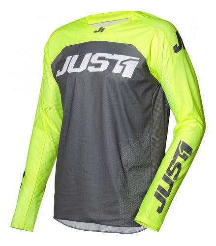 Just1 Jersey Motocross J-Force Terra Dark Gray / Fluo Yellow 0