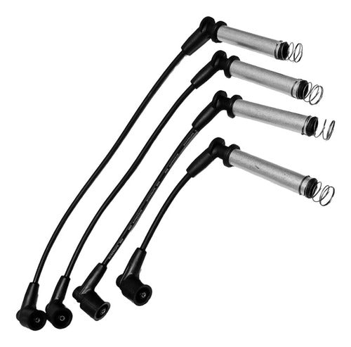 NGK Spark Plug Cable Kit + Spark Plugs for Chevrolet Celta 1.4 8v 1
