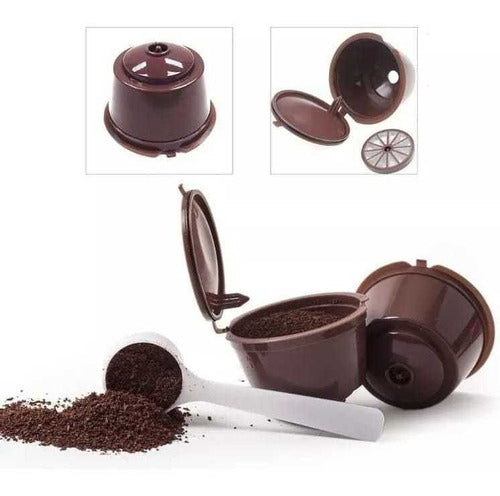 Nescafé Dolce Gusto 4 Reusable Capsules + 4 Coffee Doses + Spoon 0