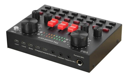 Interface Tarjeta Consola Sonido V8s Broadcast Podcast 1