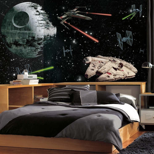 Vinilo Decorativo Pared [1c41qql4] Star Wars 3.2x1.8 Metros 2