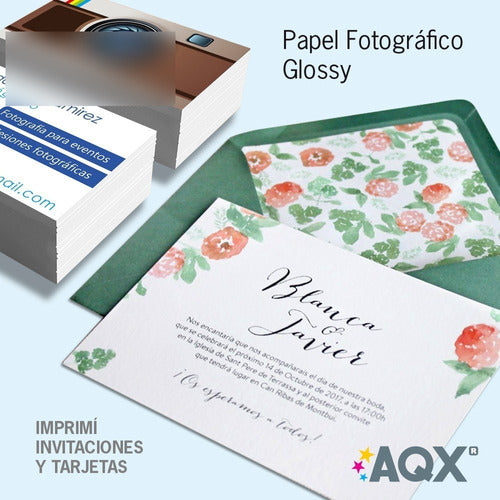 AQX-Tech Glossy Adhesive Sticker Paper 130gsm A3+ 20 Sheets 2