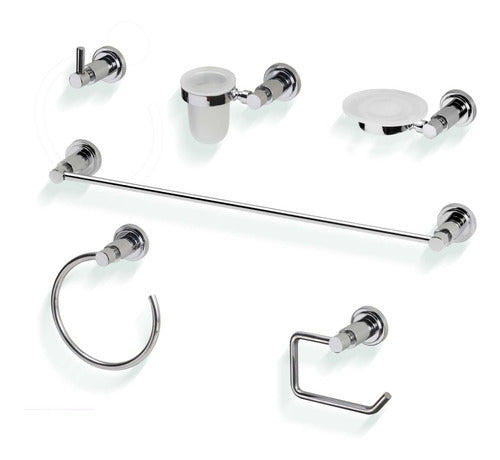 6-Piece Soho Bathroom Accessories Set in Chrome 0