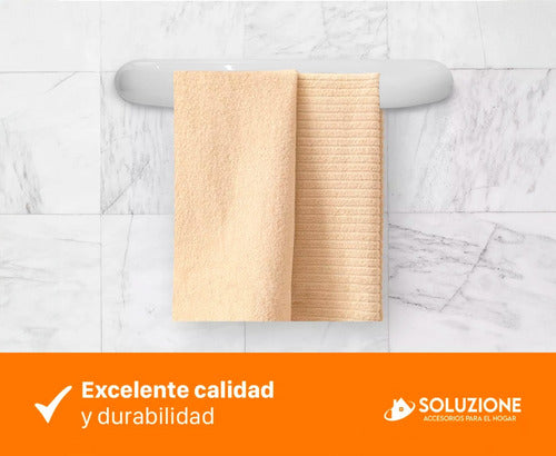 Daccord Toallero Para Baño De Loza Blanco Brillante Calidad Premium 1