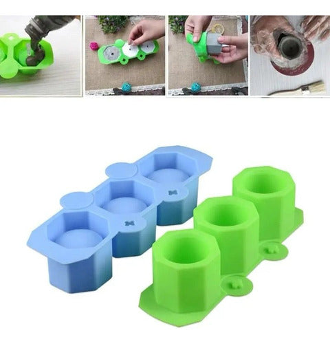 M&Q Regalos Silicone Mold for Pots x3 Ice Plaster Cement 0