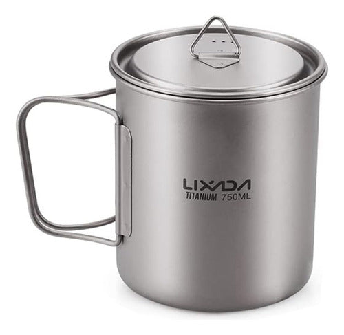 Lixada Ultra Light Titanium Cooking Pot for Trekking 750 ml 0