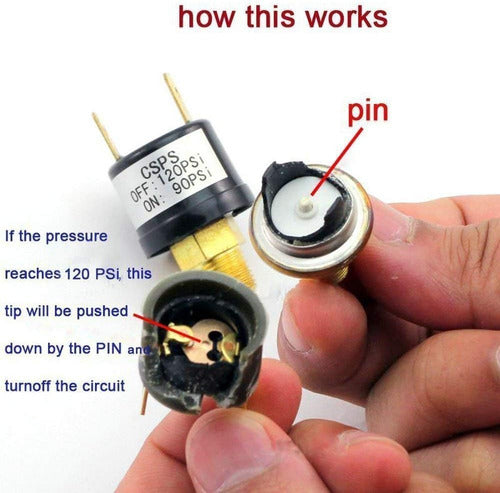 Válvula De Control De Presión Del Compresor Aire 90-120 Psi 1