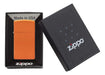 Zippo Original 1631 Slim Orange Matte Lighter with Warranty 2