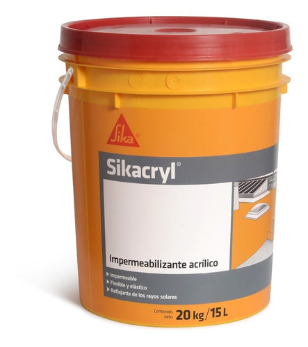 Impermeabilizante Acrilico Pintable P/ext Sikacryl 20kg 0