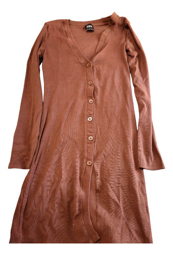 Zara Brown Dress Women Size S/M Imported 1