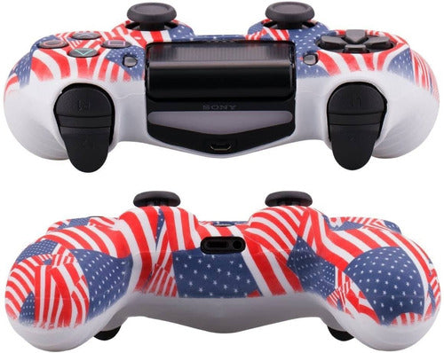 YoRHa Funda Joystick PS4 US Flag 2