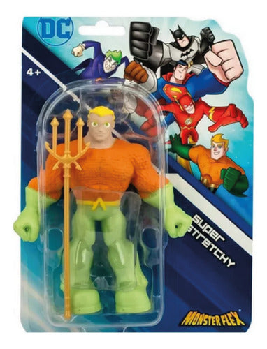 Muñeco Estirable Heroes Dc Acuaman Monster Flex Original 0