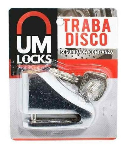 Um Locks Traba Disco Moto Cromado Acero Zinc Perno 5.5 8702 1