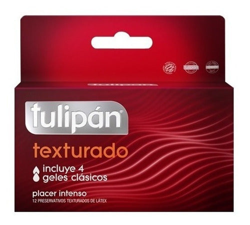 Tulipán Textured Latex Condoms 3 Boxes x12 Units Kit 1