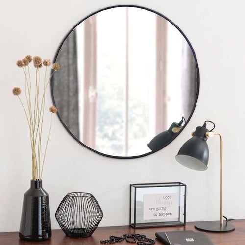 Decorative Round Circular Mirror with PVC Frame 60 cm 6