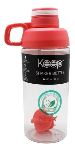 Keep Fitness 600ml Shaker Bottle - BPA Free Leakproof Design 2