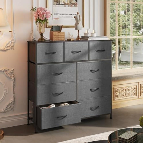 WLIVE 9-Drawer Fabric Chest, Storage Tower 3