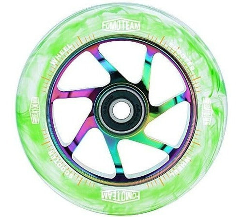 Fomo Team Pro Stunt Scooter Wheels 2 Units Watercolor Green 1