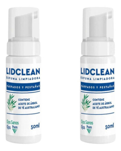 Lidclean Combo X2 Lidclean Espuma Limpiadora Parpados Y Pestañas 50ml 0