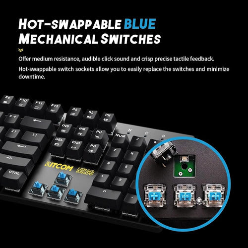 Kit Gaming Teclados Para Juegos De Pc Teclado Mecánico Retroiluminado 1