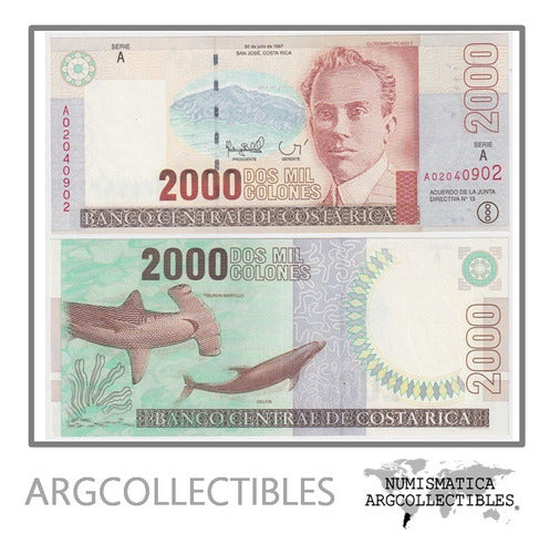 Costa Rica Billete 2.000 Colones 1997 P-265 Unc 0