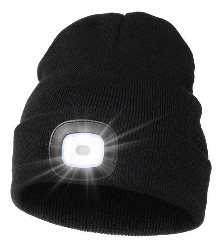 MELASA Unisex LED Hat with Light, USB Rechargeable, Hands-Free 0