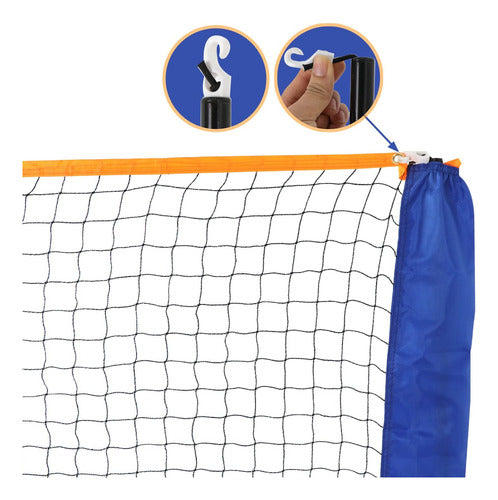 HTS Montevideo Portable Tennis Soccer Net 2 Mt with Carry Bag and Support 2