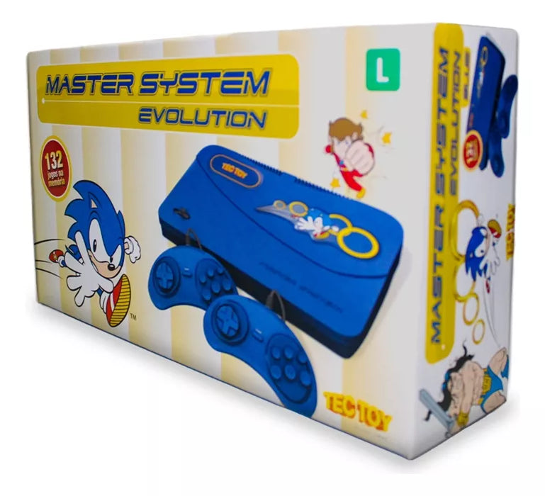 Tectoy Sega Master System Evolution Console – 2009 Blue Edition, 132 Built-in Games, Retro Gaming Experience