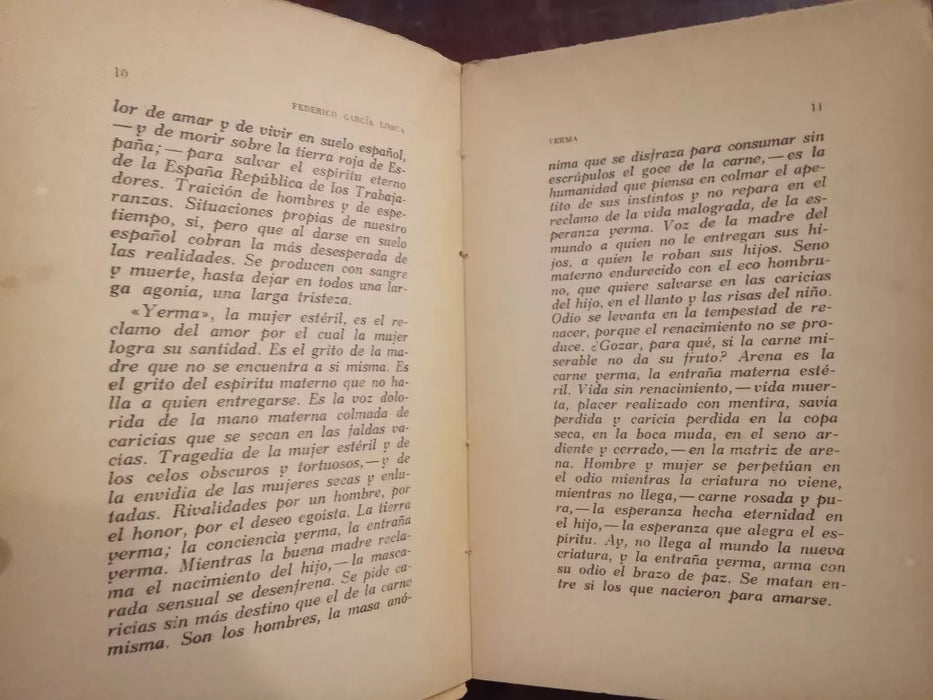 Editorial Anaconda Yerma by García Lorca – 1st Edition 1937 – Classic Spanish Play – Collectible Literature