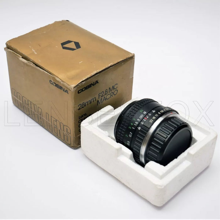 Cosina Mc 28mm 2.8 Macro Lens Praktica B Box New