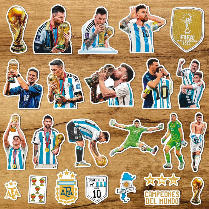 Pegatinas Deco Messi Selección Argentina - Mundial Dibu Pack X24